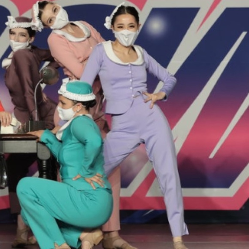 Retro light purple suit